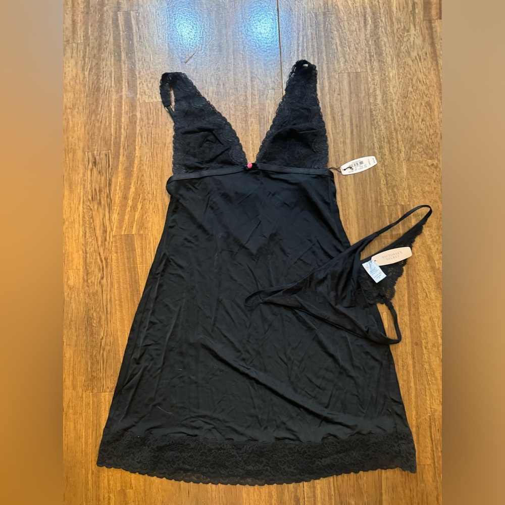 Vintage Victoria’s Secret Sexy Night Gown and matching Thong! NWT!